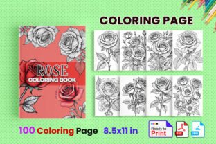 Rose Coloring Book | Rose Coloring Page Graphic by CraftVaz · Creative ...