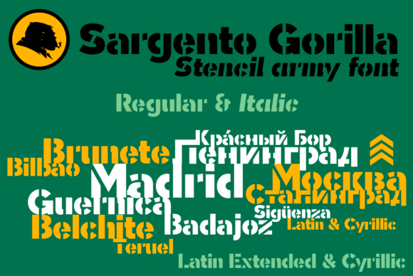 Sargento Gorila Font font preview - 1