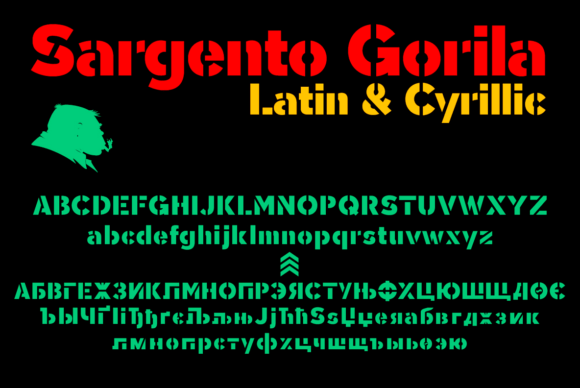Sargento Gorila Font font preview - 3
