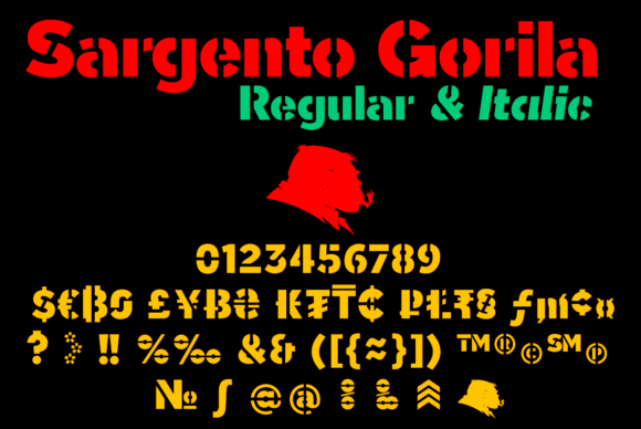 Sargento Gorila Font font preview - 5