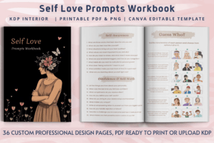 Self Love Prompts Workbook Graphic by Interior Creative · Creative Fabrica