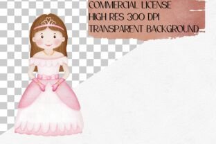 Watercolor Little Princess Clipart Set Graphic by beyouenked · Creative ...