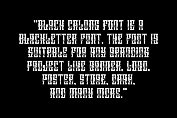 Black Calong Font - Preview 3