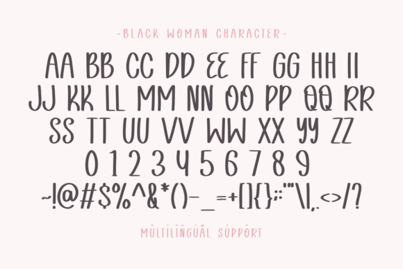 Black Woman Font - Preview 1