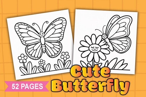 52 Butterfly Coloring Pages Bold & Eas