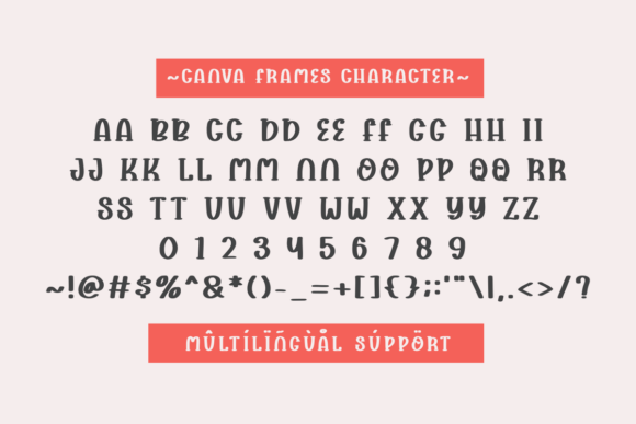 Canva Frames Font - Preview 1