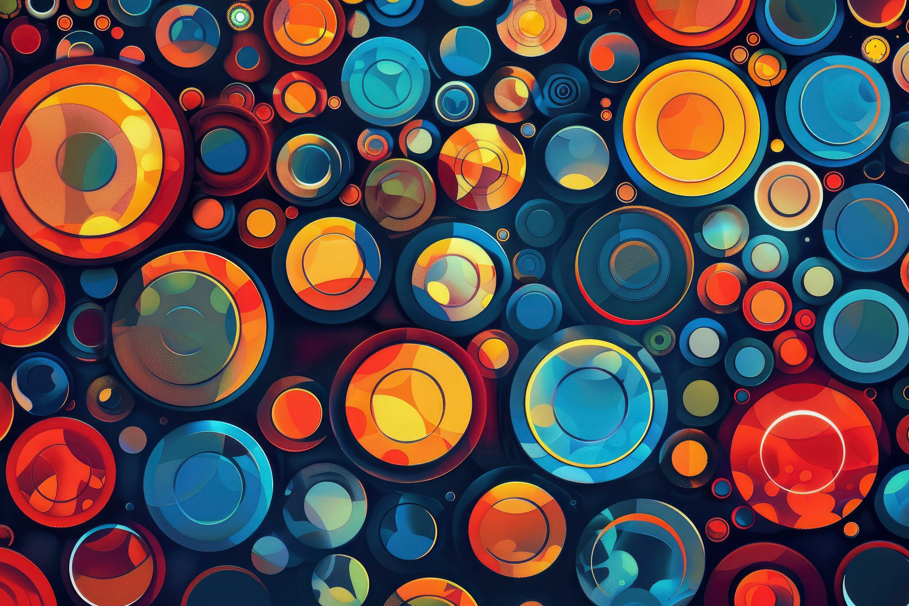 Colorful Circle Pattern Background Wallp Graphic by Creative World ...