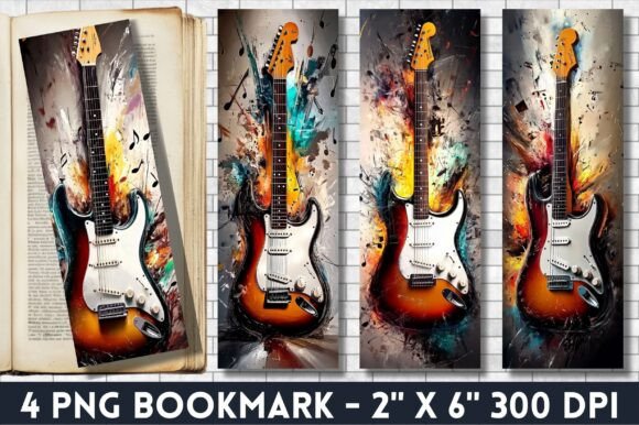 Colorful Electric Guitar Bookmark