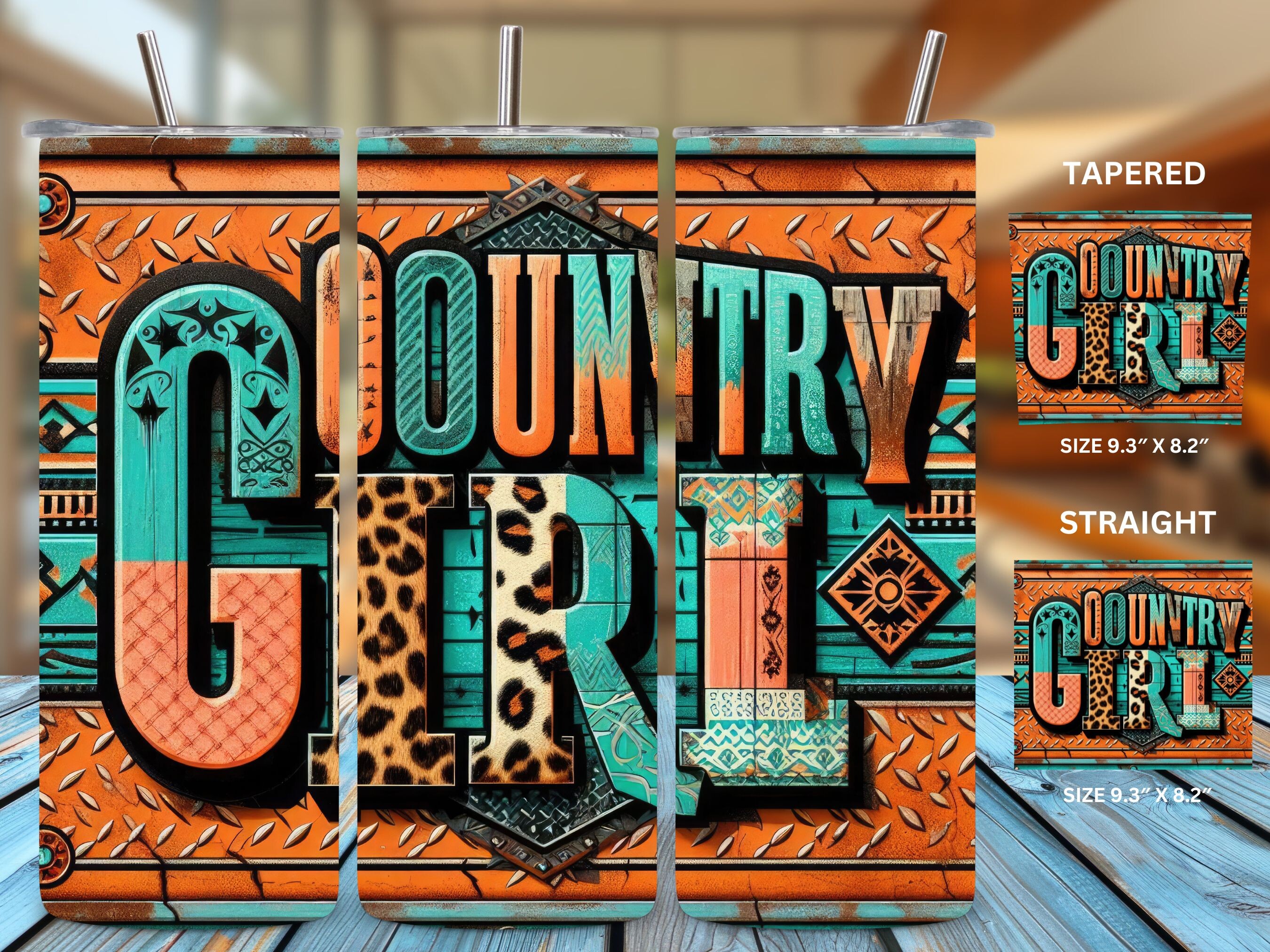 Country Girl Western Tumbler Wrap Graphic by Puma Prints · Creative Fabrica