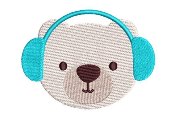 Cozy Winter Bear with Earmuffs and Scarf