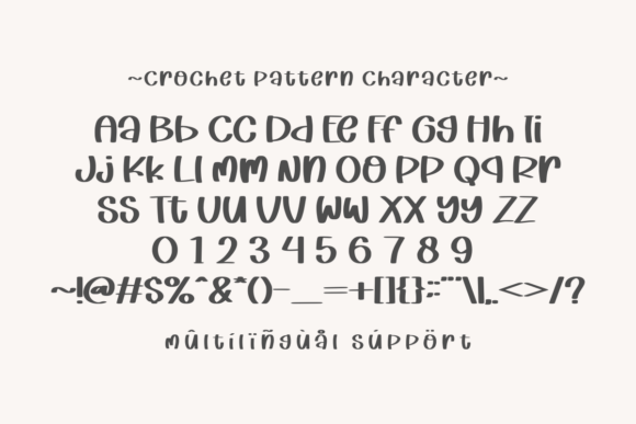 Crochet Pattern Font - Preview 1