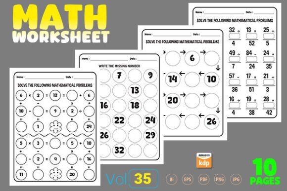 Fun Math Printable Book Graphic by Self Graphics House · Creative Fabrica