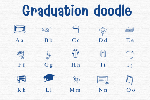 Graduation Doodle Font - Preview 1