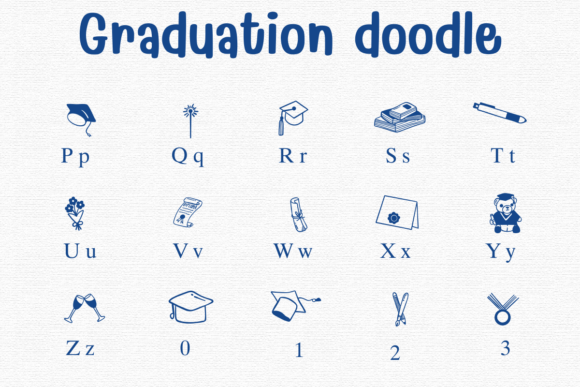 Graduation Doodle Font - Preview 2
