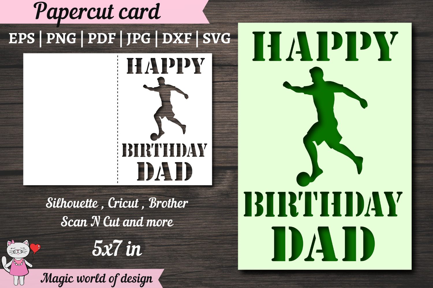 Happy Birthday Dad Card Svg, Football