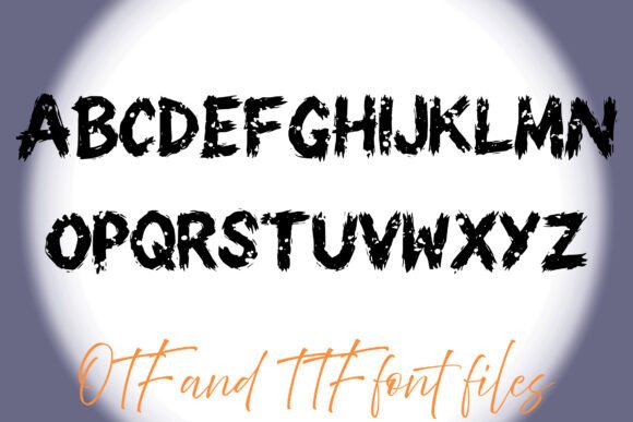Paint Splatters Font PNG with transparent background - Preview 1