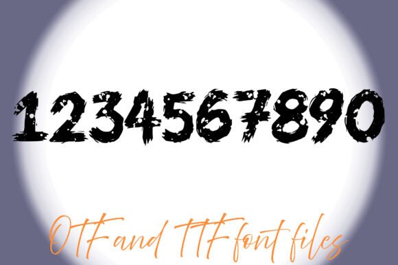 Paint Splatters Font PNG with transparent background - Preview 2