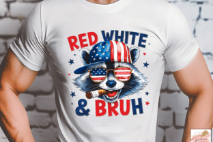 Red White and Bruh Funny Raccoon USA Png Graphic by Artistic Revolution ...