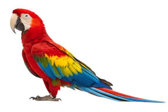 Scarlet Macaw Parrot Standing PNG