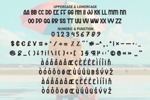 Simple Umbrella Font PNG with transparent background - Preview 6