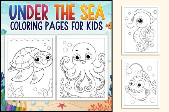 Under the Sea Coloring Pages for Kids Graphic by TheStudyKits ...
