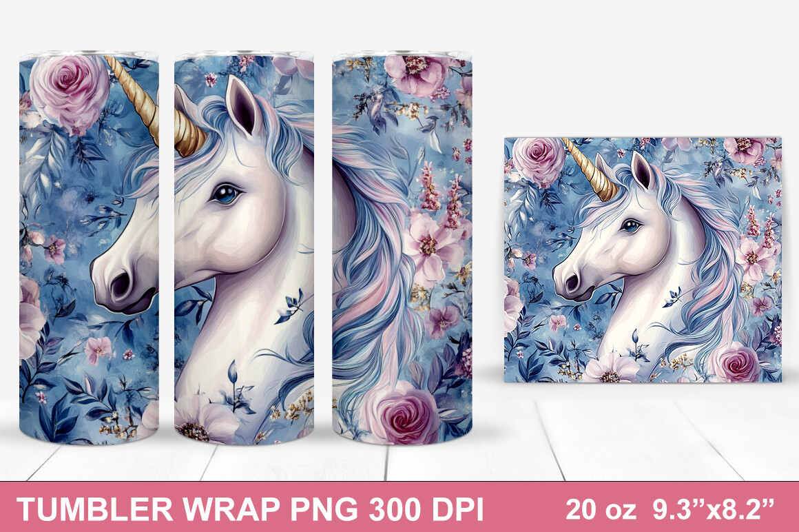 Unicorn Tumbler Wrap Graphic by crative8112 · Creative Fabrica