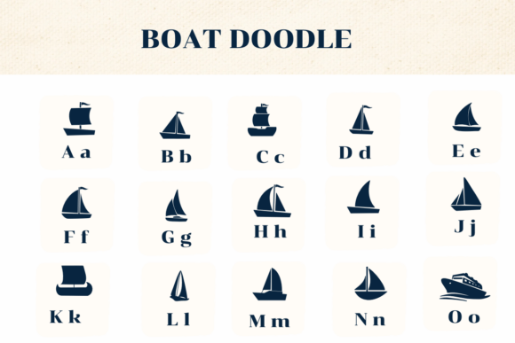 Boat Doodle Font - Preview 1