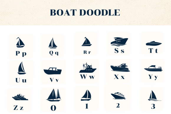Boat Doodle Font - Preview 2