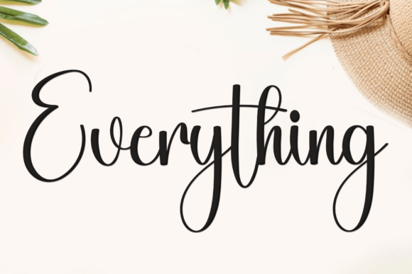 Background Magnolia Font PNG with transparent background - Preview 2