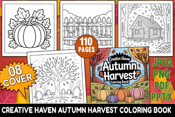 Creative Autumn Harvest Coloring Book