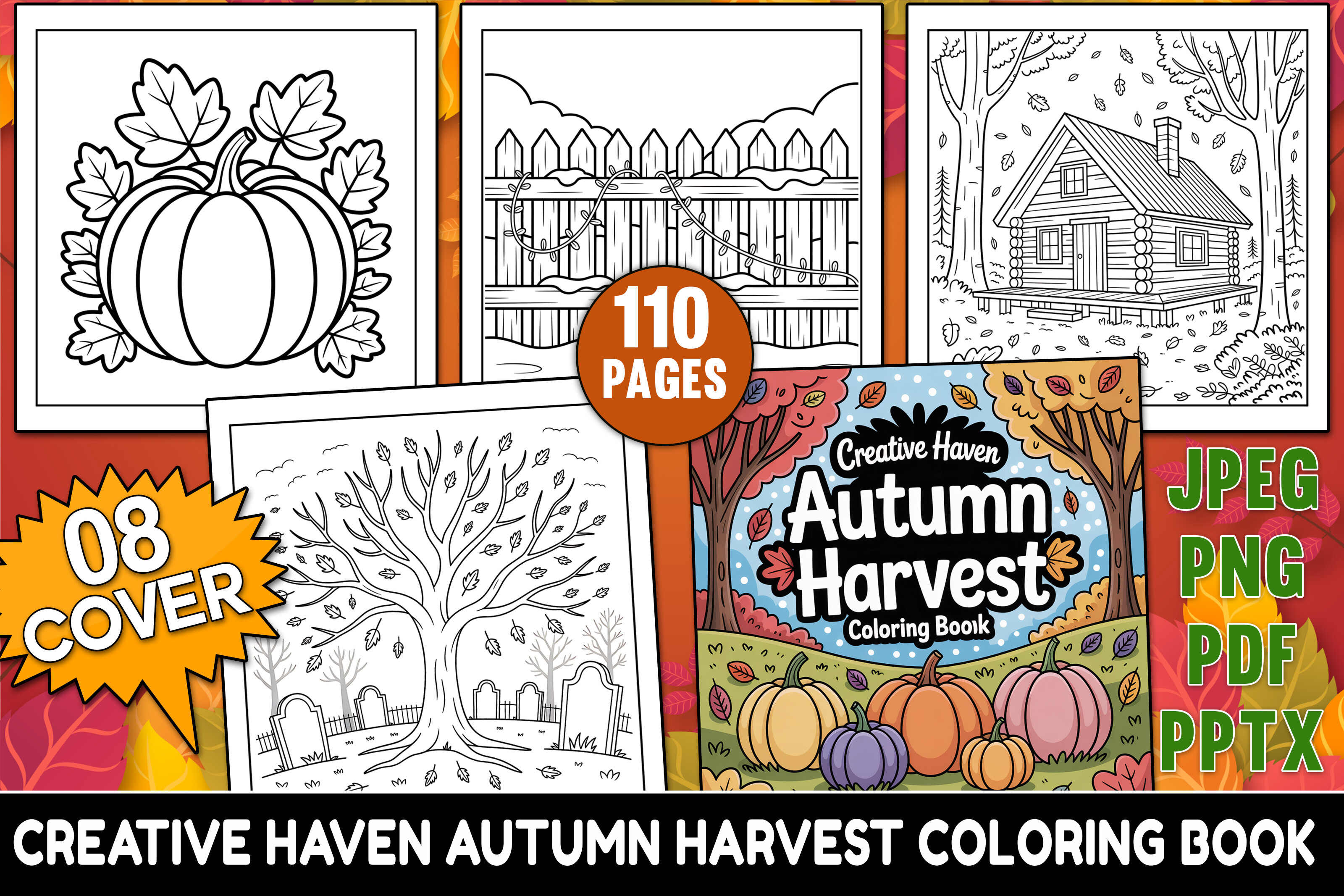 Creative Autumn Harvest Coloring Book