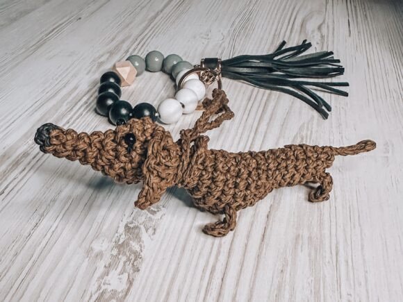 Crochet Pattern Dachshund Pendant PDF
