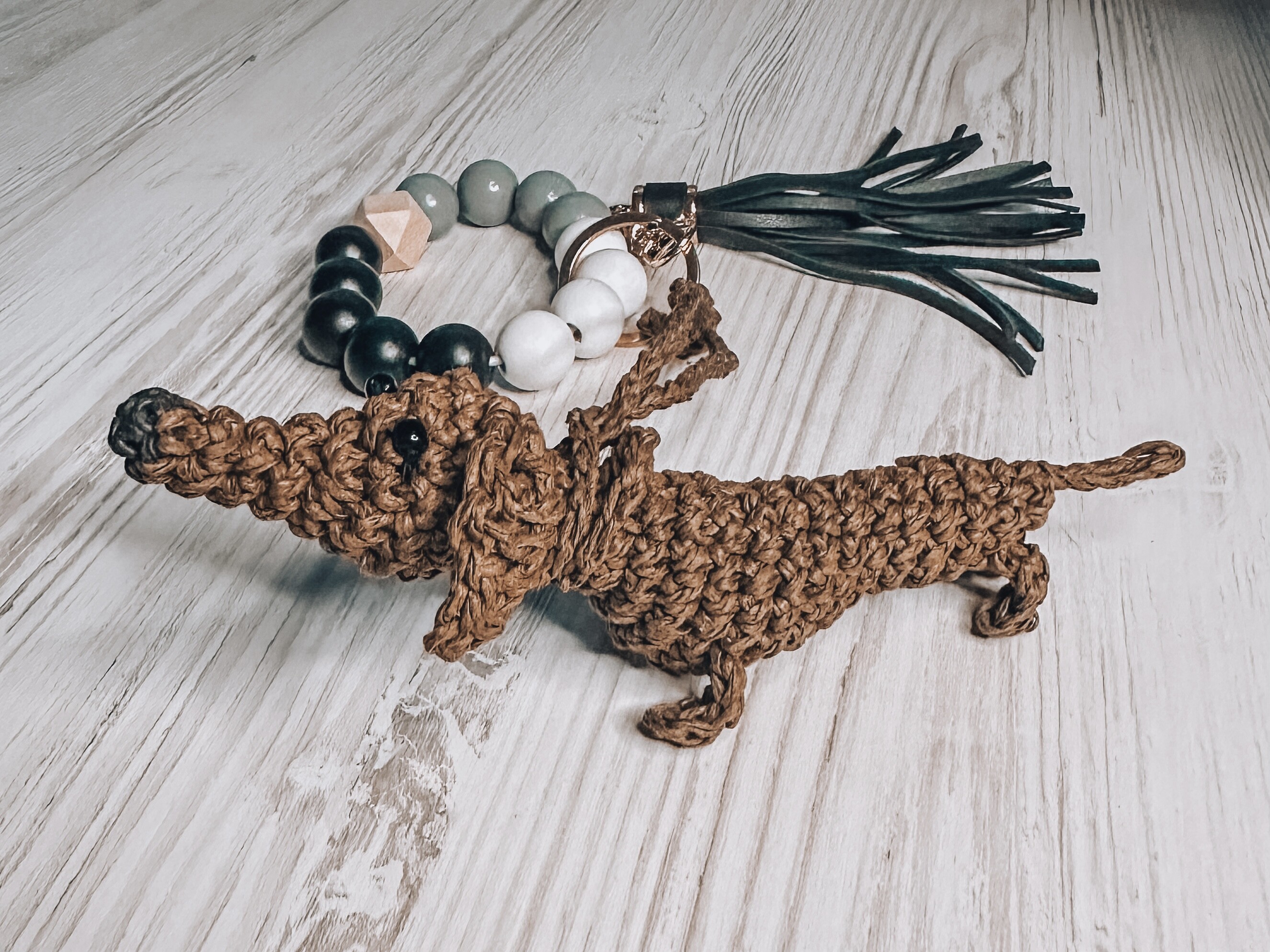 Crochet Pattern Dachshund Pendant PDF