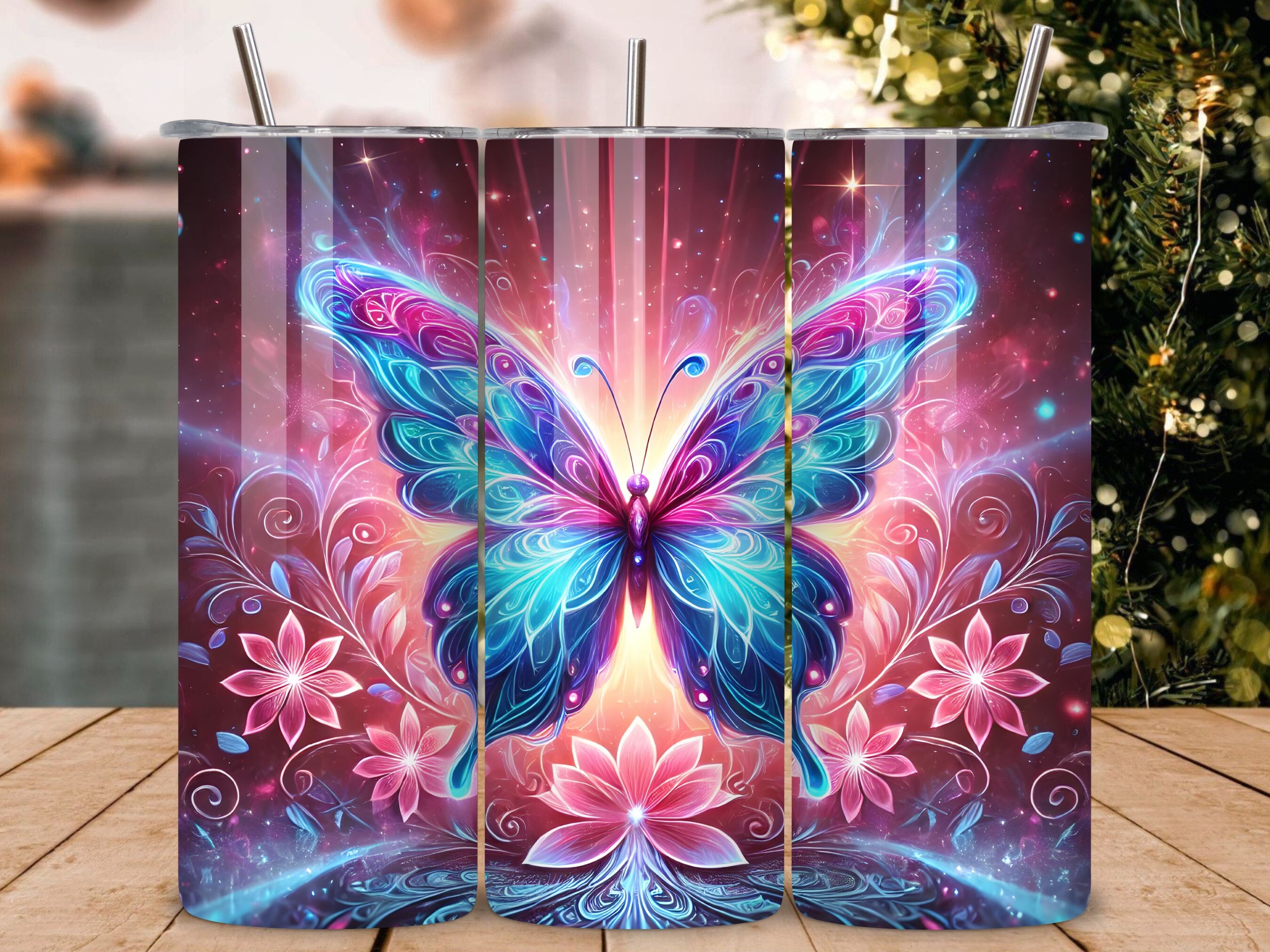 Elegant Butterfly Blossom Design Wrap Graphic by Lazy Cow · Creative ...
