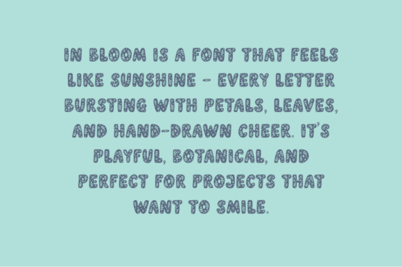 In Bloom Font PNG with transparent background - Preview 5