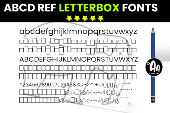 Letterbox Font PNG with transparent background - Preview 1