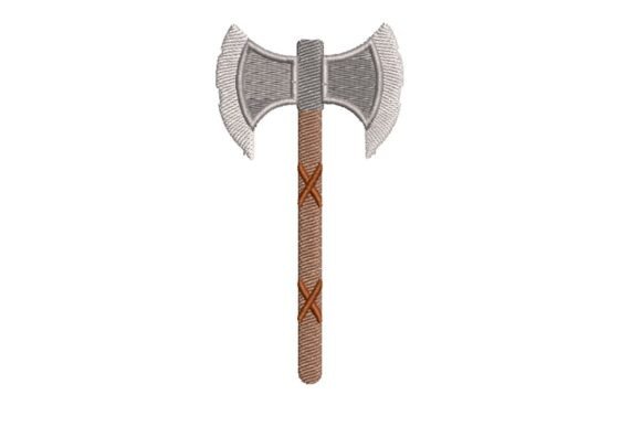 Ornate Viking Double-Bladed Axe