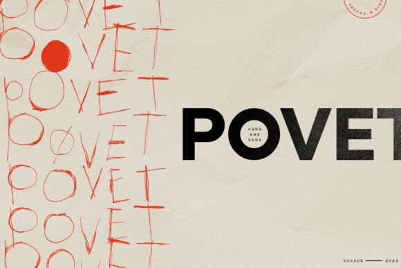 Povet Font PNG with transparent background - Preview 1