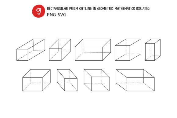 Rectangular Prism Outline. Graphic by khanisorn · Creative Fabrica