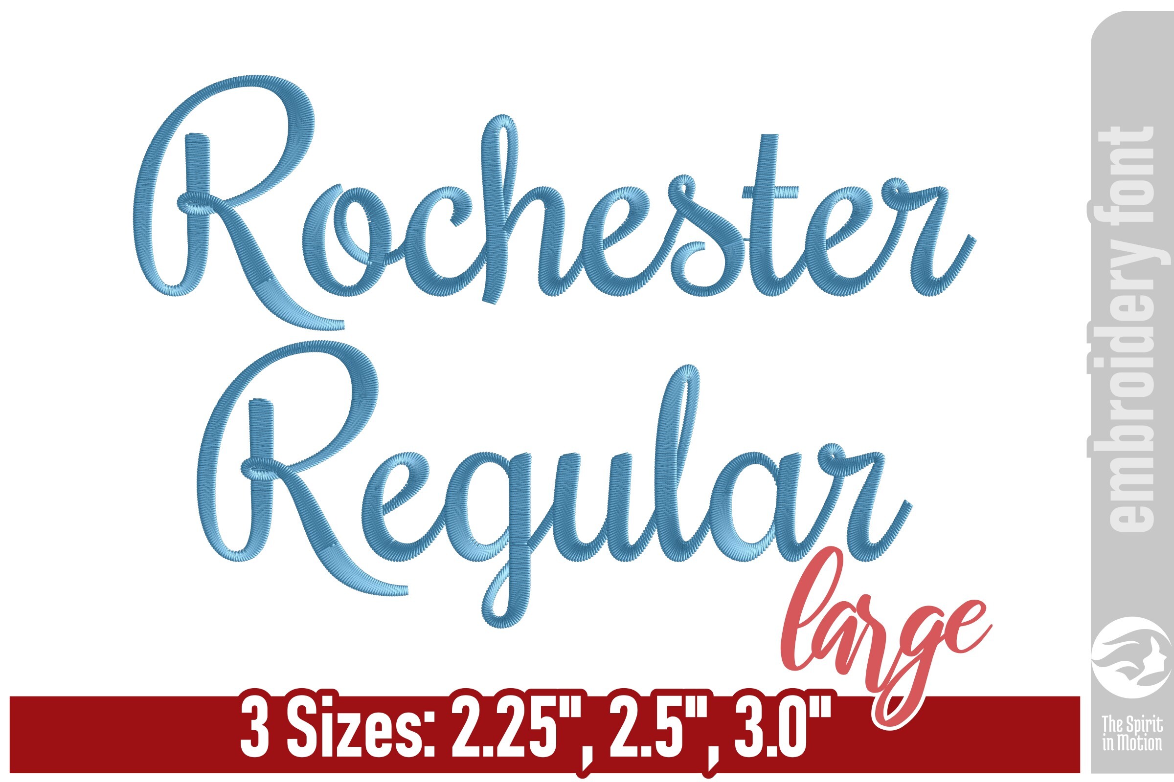 Rochester Embroidery Font - Large