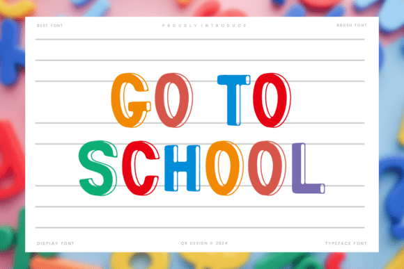 School Holidaye Font PNG with transparent background - Preview 1