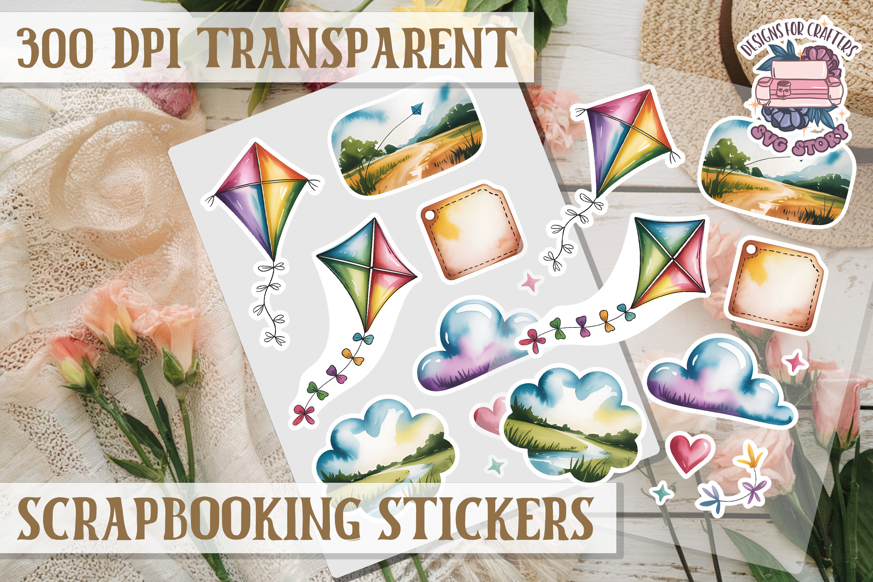 Scrapbooking Sticker Sheet PNG Cute Graphic by SVG Story · Creative Fabrica