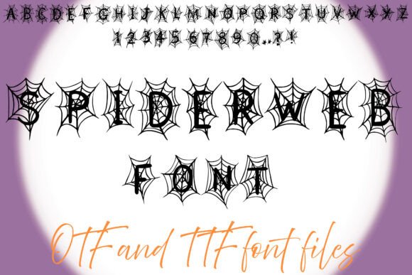 Spiderweb Decorative Font By squeebcreative
