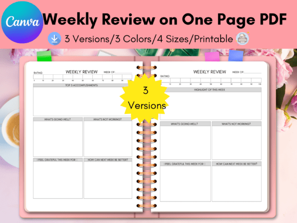 Weekly Review,Weekly Reflection Canva