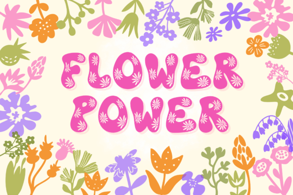 Abstract Flower Font - Preview 6