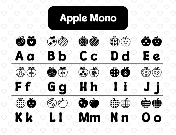 Apple Mono Font PNG with transparent background - Preview 1