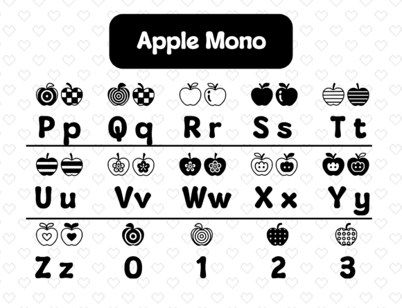 Apple Mono Font PNG with transparent background - Preview 2