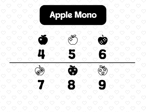 Apple Mono Font PNG with transparent background - Preview 3