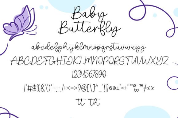 Baby Butterfly Font - Preview 5