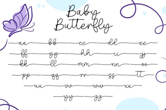 Baby Butterfly Font - Preview 6